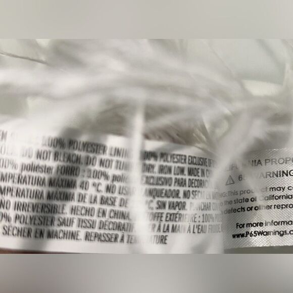 Endless Rose White Cropped Feather Trim Top|(Size Small) - Picture 5 of 8